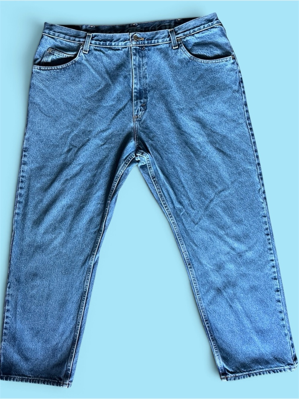 Wrangler Light Blue Straight Leg Men's Jeans
